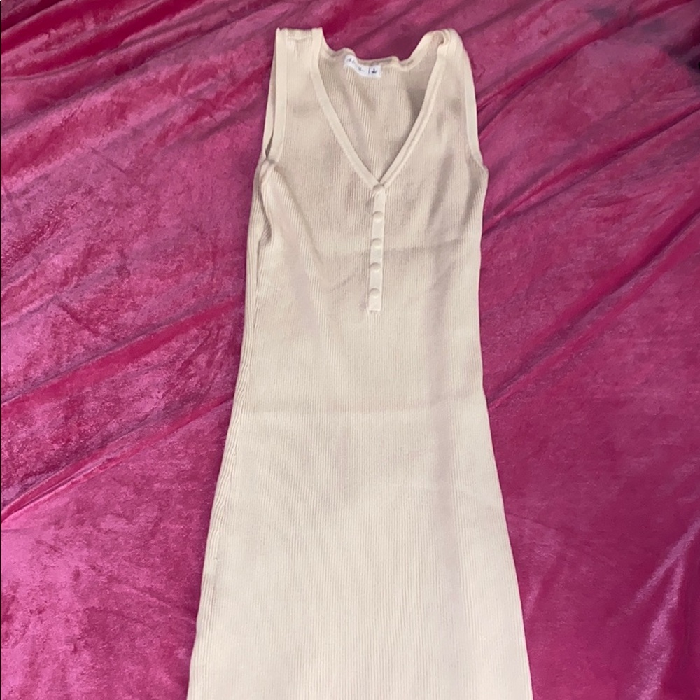 Sleeveless Beige Dress